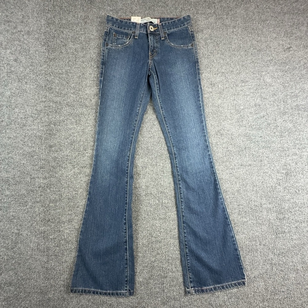 Levi's 518 Superlow Bootcut Jeans Juniors 0 Tall Medium Blue Low Rise Denim NWT